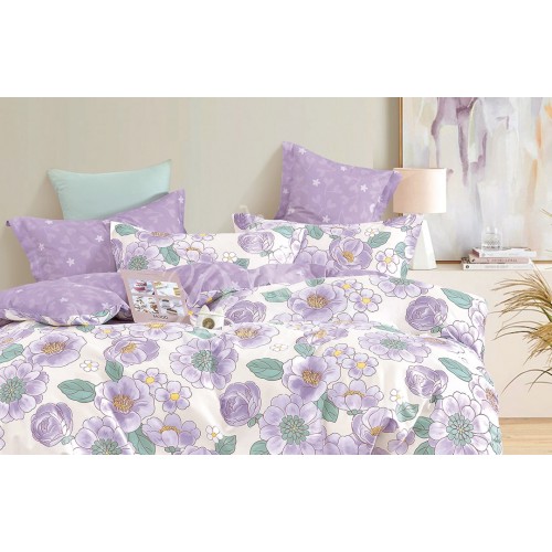 КПБ Сатин Дизайн Violina 2-х спальный, наволочки 52х74, простыня на резинке