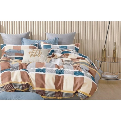 КПБ Сатин Дизайн Ollis 2-х спальный, наволочки 52х74, простыня на резинке