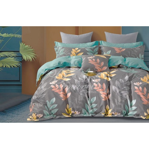 КПБ Мако-сатин Дизайн Суматра 2 сп. (наволочки 52х74)  простыня на резинке