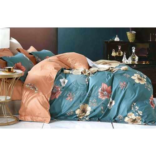 КПБ Мако-сатин Дизайн Марсан 2 сп. (наволочки 52х74)  простыня на резинке