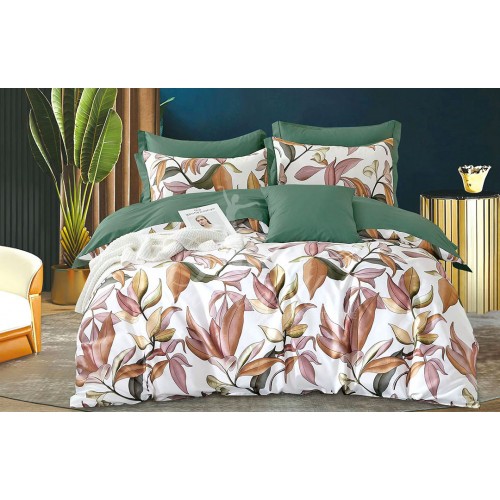 КПБ Мако-сатин Дизайн Корсо 2 сп. (наволочки 52х74)  простыня на резинке