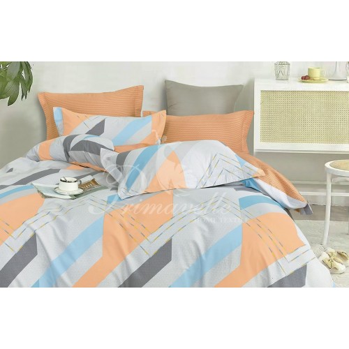 КПБ Сатин Дизайн Prizma 2-х спальный, наволочки 52х74, простыня на резинке