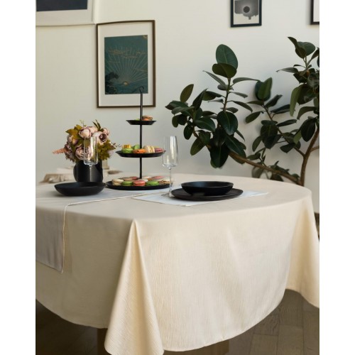 Джинни (крем) Скатерть круглая 160см Sofi De MarkO