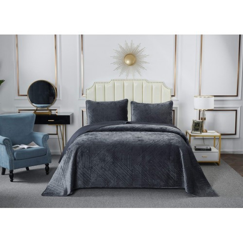 Патрисия (антрацит) Покрывало 160х220 Sofi De MarkO