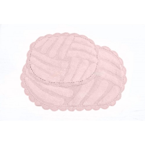 NANCY (пудра) набор ковриков для ванной кружевной 60х100 и 50х70 Sofi De MarkO