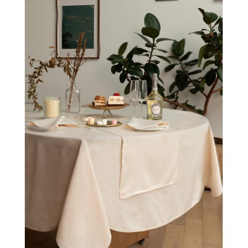 Джинни (беж) Скатерть круглая 160см Sofi De MarkO