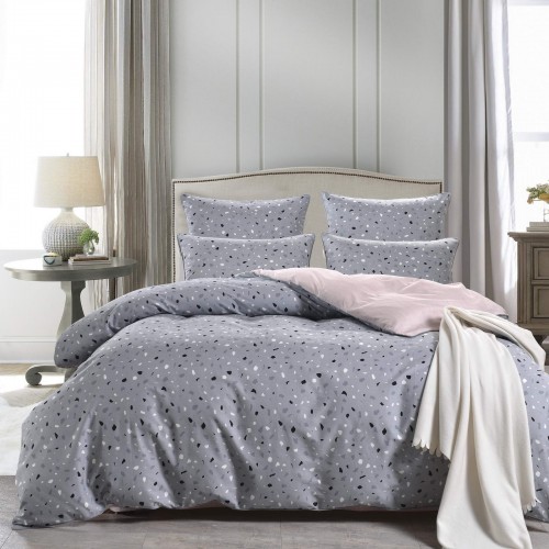 Гелия (серая) комплект постельного белья сатин Евро Sofi De MarkO