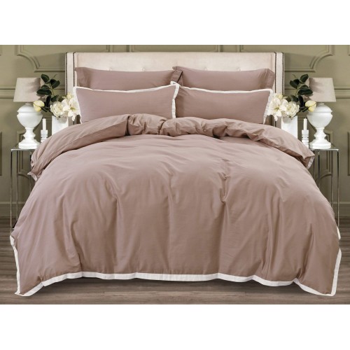 Джоконда (чайная роза) Евро комплект постельного белья сатин Sofi De MarkO