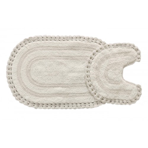 OLIVIA (крем) набор ковриков для ванной комнаты 60х100 и 50х50см Sofi De MarkO