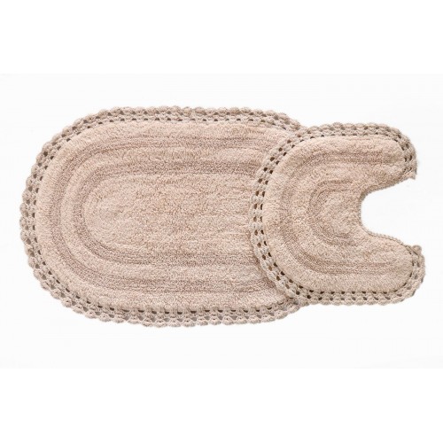 OLIVIA (пудра) набор ковриков для ванной комнаты 60х100 и 50х50см Sofi De MarkO