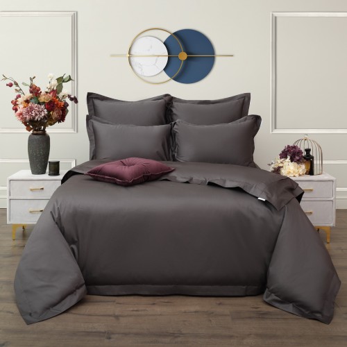 Моно (серый) комплект постельного белья Евро Sofi De MarkO