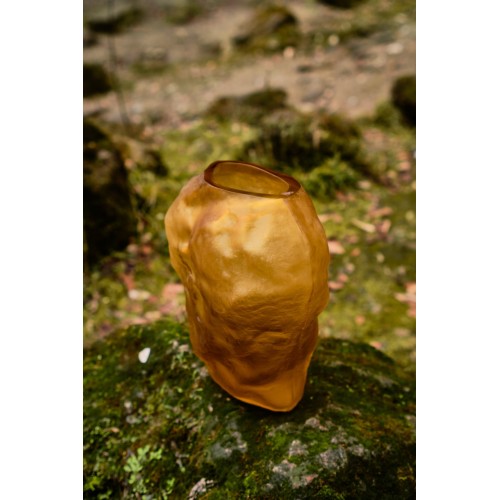 Паскаль (янтарь) Ваза стеклянная матовая 33.5х23х30.5см Sofi De MarkO