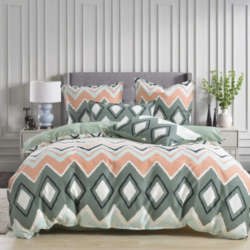 Пейтон (зеленый) комплект постельного белья сатин Евро Sofi De MarkO