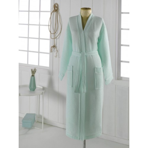 NEVA XL (ментол) Халат вафельный кимоно Sofi De MarkO