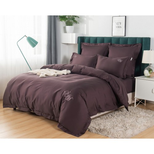 Джонатан (шоколад) комплект постельного белья сатин Евро Sofi De MarkO