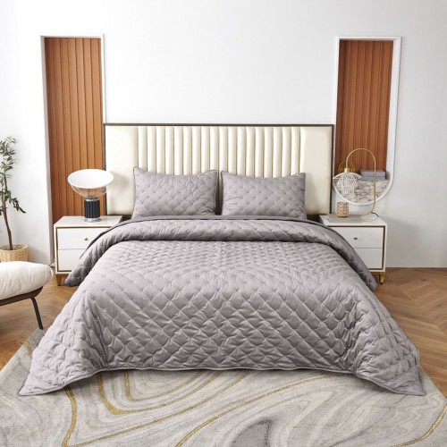 Лея (серебро) Покрывало 160х220 Sofi De MarkO