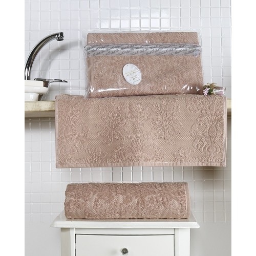 ALMEDA (абрикос) 50х100 полотенце Жаккард