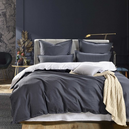 Диксан (черно-белый) комплект постельного белья сатин 7Е Sofi De MarkO