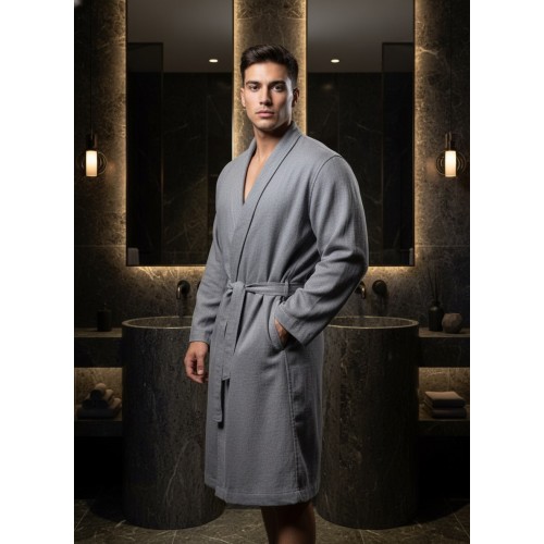 Дориан (серый) 4XL-5XL Мужской Халат