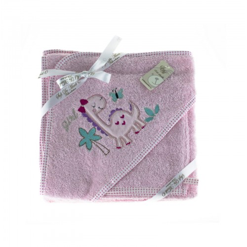 FANNY DINO (розовый) полотенце Уголок Мочалка Мах. 80х80 Sofi De MarkO