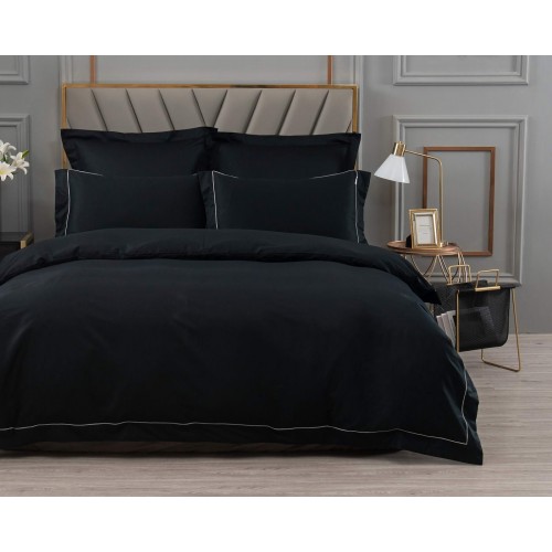 Дайкири (черный) Евро комплект постельного белья сатин Sofi De MarkO