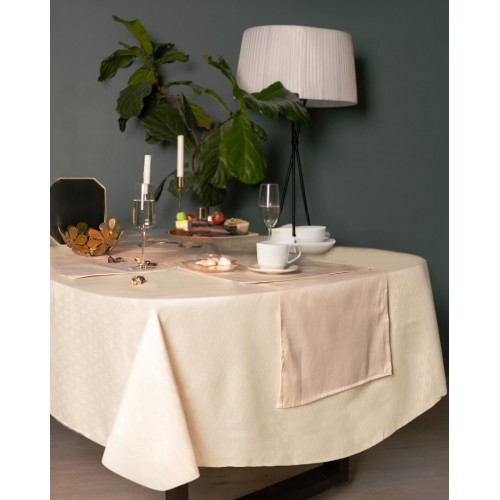 Катрин (крем) Скатерть круглая 160см Sofi De MarkO