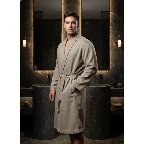 Дориан (бежевый) 2XL-3XL Мужской Халат