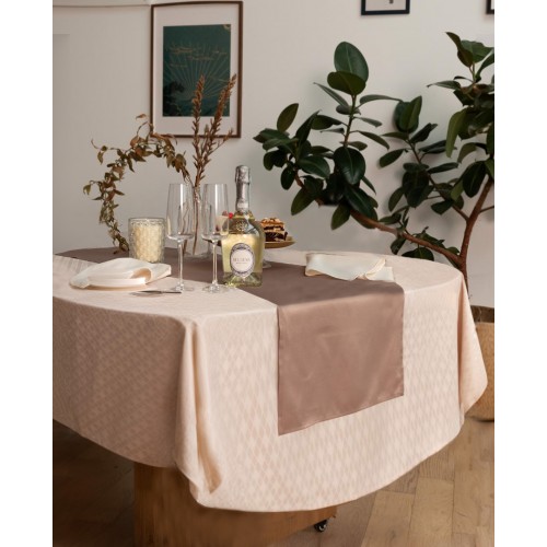 Катрин (беж) Скатерть круглая 160см Sofi De MarkO