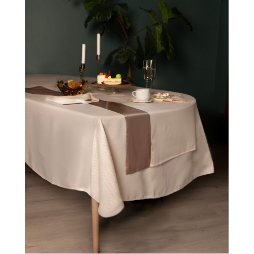 Ирида (беж) Скатерть круглая 160см Sofi De MarkO