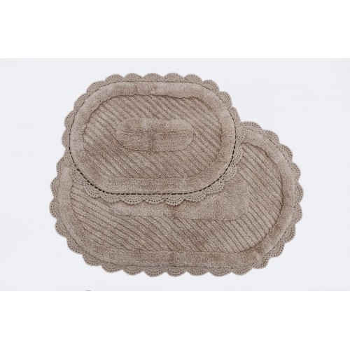 LAURA (капучино) набор ковриков для ванной кружевной 60х100 и 50х70 Sofi De MarkO