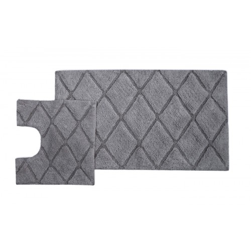 Jale (т.серый) набор ковриков для ванной комнаты 60х100 и 50х50см Sofi De MarkO