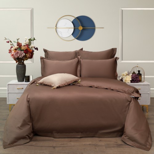 Моно (шоколад) комплект постельного белья Евро Sofi De MarkO