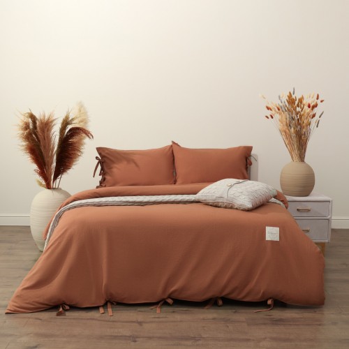 Аредель (терракот) комплект постельного белья Евро Sofi De MarkO