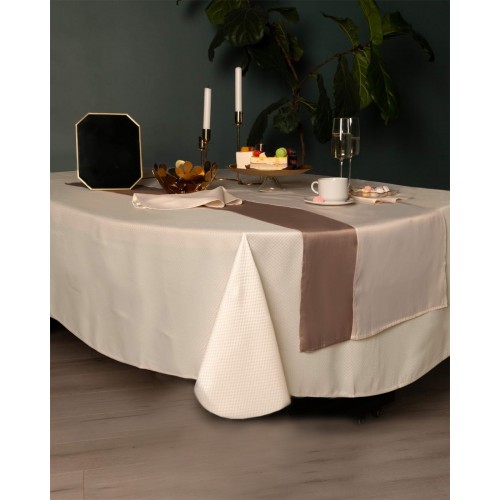 Ирида (крем) Скатерть круглая 160см Sofi De MarkO