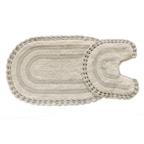 OLIVIA (беж) набор ковриков для ванной комнаты 60х100 и 50х50см Sofi De MarkO