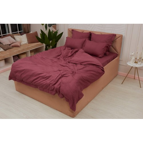 Моне (бордо) страйп сатин Евро Sofi De MarkO