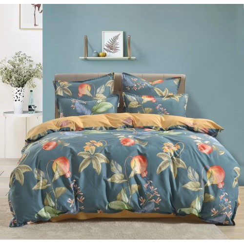 Элиан (синий) КПБ сатин 1.6