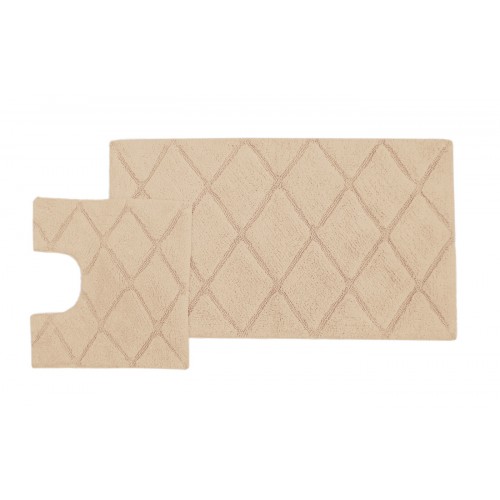 Jale (капучино) набор ковриков для ванной комнаты 60х100 и 50х50см Sofi De MarkO