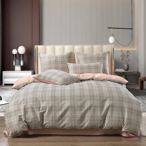 Лавр (розовый) комплект постельного белья сатин Евро Sofi De MarkO