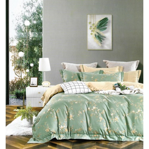 Ирэн (зеленая) комплект постельного белья сатин 1.6 Sofi De MarkO