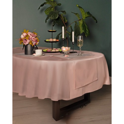 Серенити (пепел роза) Скатерть круглая 160см Sofi De MarkO