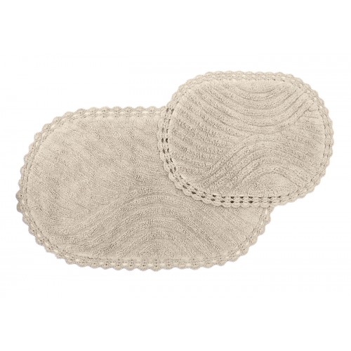 SIERRA (беж) набор ковриков для ванной кружевной 60х100 и 50х70 Sofi De MarkO