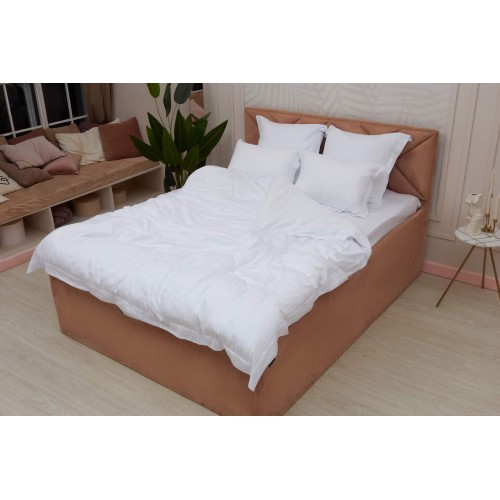 Моне (белый) комплект постельного белья страйп сатин Евро 2н Sofi De MarkO