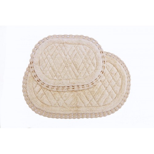 RACHEL (капучино) набор ковриков для ванной кружевной 60х100 и 50х70 Sofi De MarkO