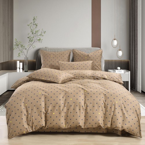 Лайки (шоколад) комплект постельного белья сатин Евро Sofi De MarkO