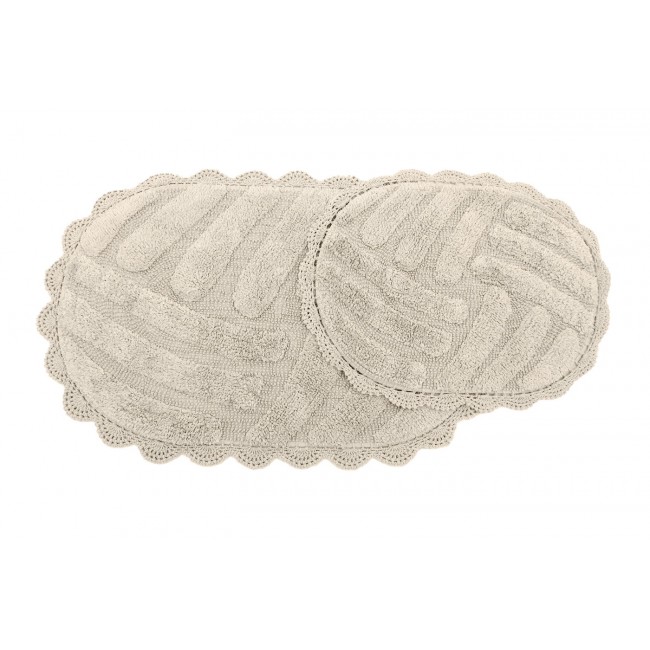 NANCY (беж) набор ковриков для ванной кружевной 60х100 и 50х70 Sofi De MarkO