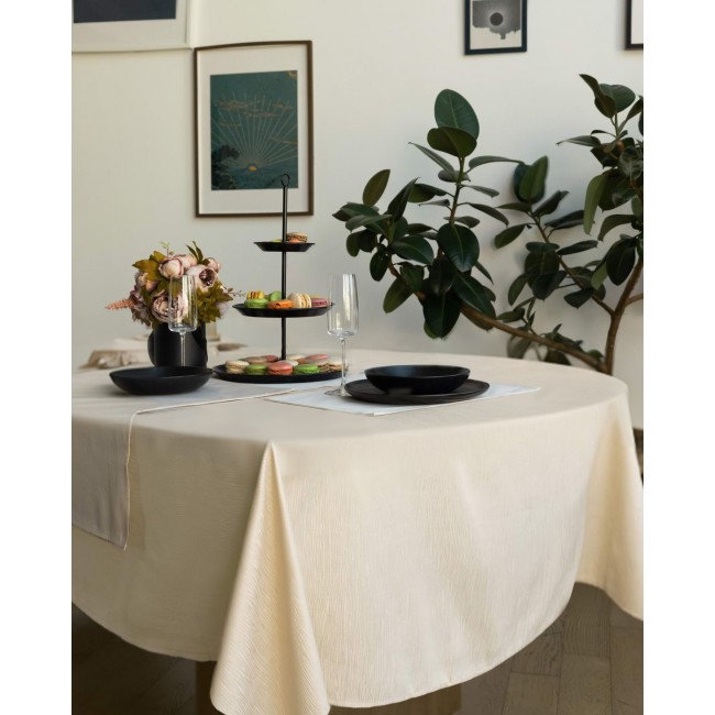 Джинни (крем) Скатерть круглая 160см Sofi De MarkO