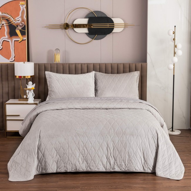 Деметра (светло серая) Покрывало 240х260 Sofi De MarkO