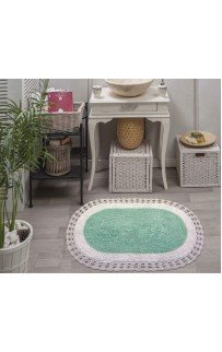 FRIDA (ментол) набор ковриков для ванной кружевной 60х100 и 50х70см Sofi De MarkO