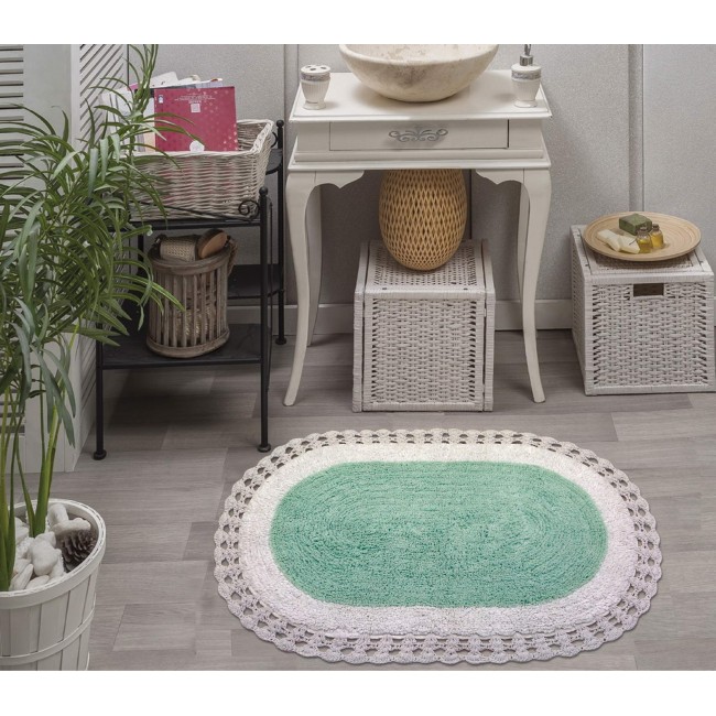 FRIDA (ментол) набор ковриков для ванной кружевной 60х100 и 50х70см Sofi De MarkO